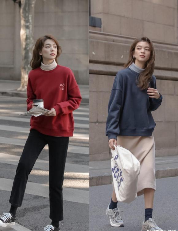 thời trang đẹp, thời trang, cách mặc áo hoodie đi chúc Tết