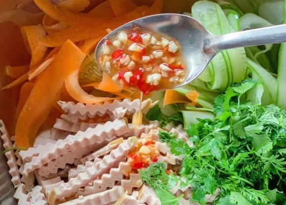 giò thừa, nộm giò, món ngon 