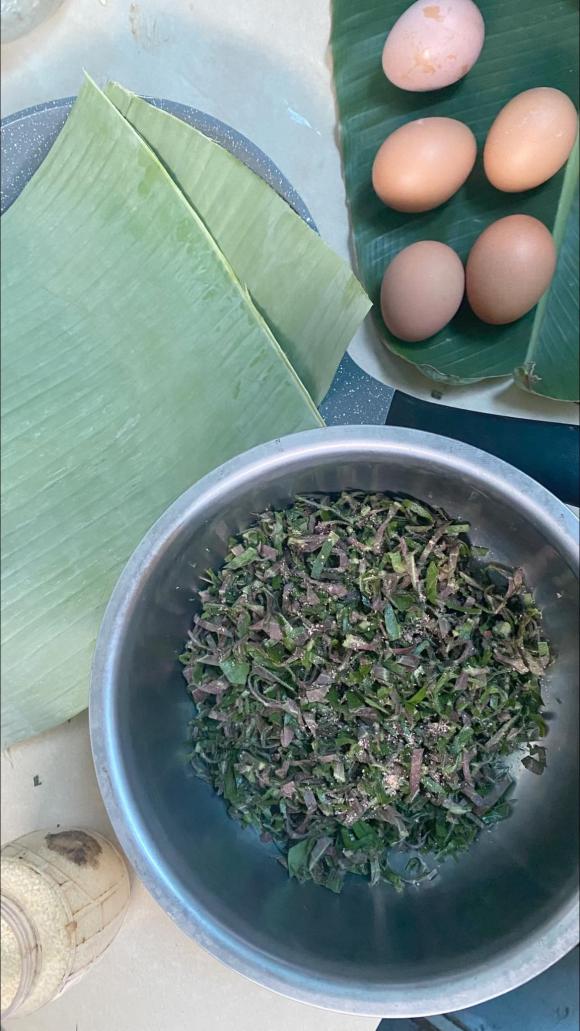 trứng gà lá mơ, cách làm trứng gà lá mơ, món ngon 