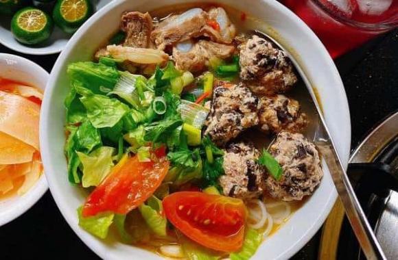 bún mọc, bún sườn, món ngon 
