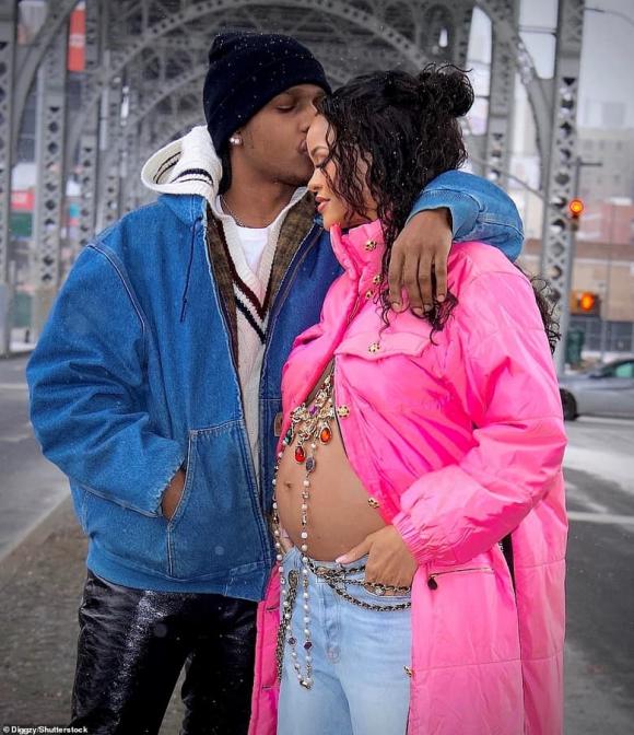 rihanna, asap rocky, rihanna mang thai