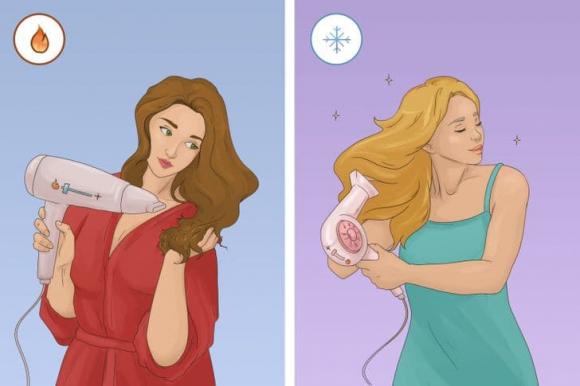 máy sấy tóc, sai lầm khi dùng máy sấy tóc, máy sấy 