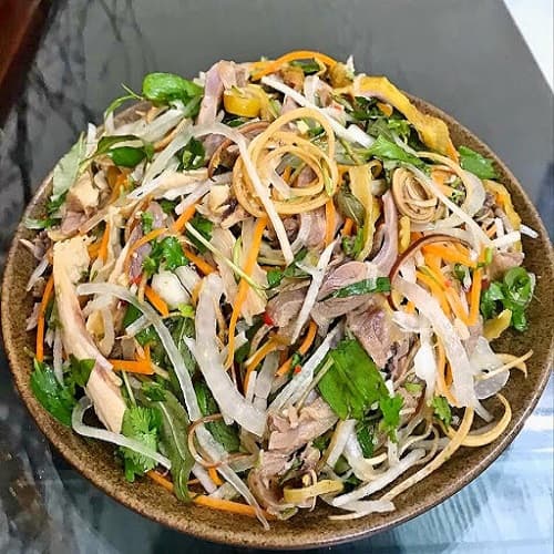 nộm ngan, cách làm nộm ngan, món ngon 