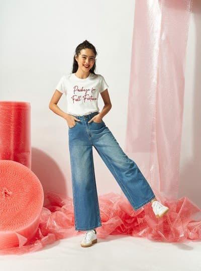 quần jean, quần jean ống rộng, thời trang 