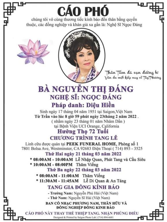 NSƯT Ngọc Đáng, sao Việt