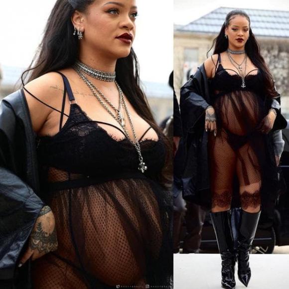 Tuần lễ thời trang Paris, Rihanna, bà bầu, thời trang