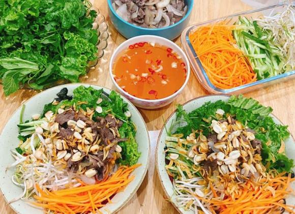 bún bò trộn Nam Bộ, công thức bún bò trộn Nam Bộ, món ngon từ thịt bò