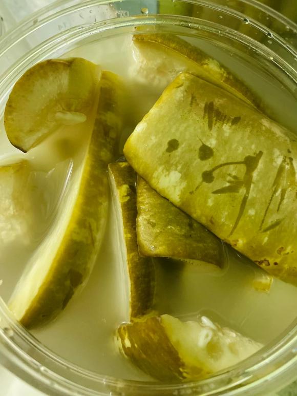 muối bầu, bầu muối chua, canh bầu, xào bầu muối