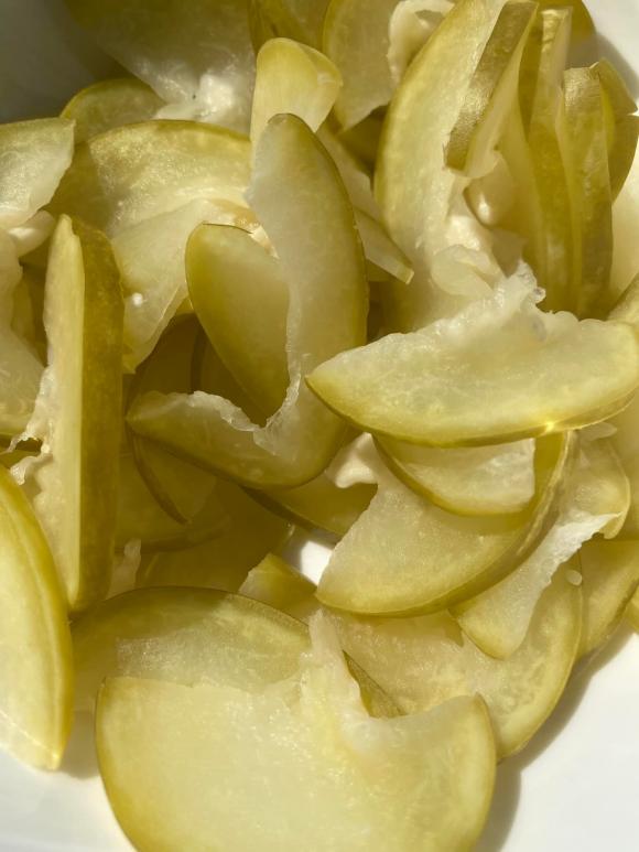 muối bầu, bầu muối chua, canh bầu, xào bầu muối
