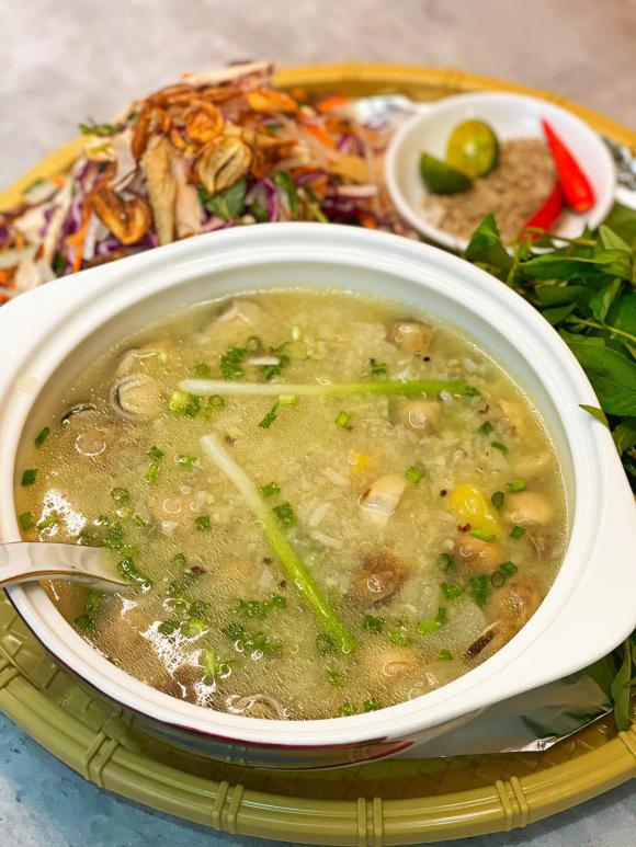 cháo gà, món cháo, món ngon từ thịt gà