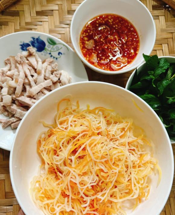  nộm với thịt luộc, cách làm nộm thịt luộc, món ngon 