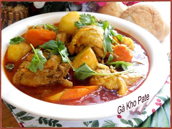 gà kho pate, công thức gà kho pate, món ngon từ thịt gà