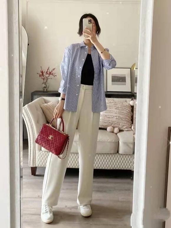 thời trang đẹp, quần trắng ống rộng, thời trang đẹp cho nữ