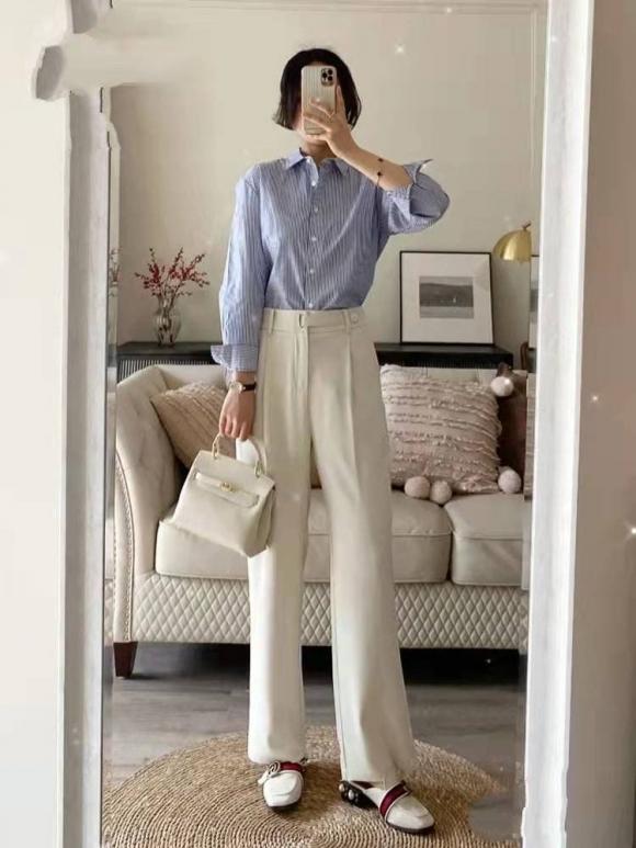 thời trang đẹp, quần trắng ống rộng, thời trang đẹp cho nữ
