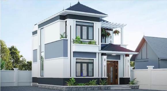 nhà hai tầng, mẫu nhà hai tầng, mẫu nhà đẹp