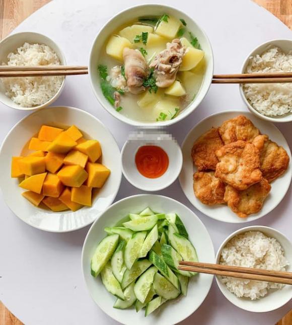 mâm cơm cuối tuần, mâm cơm ngày nóng, món ngon 