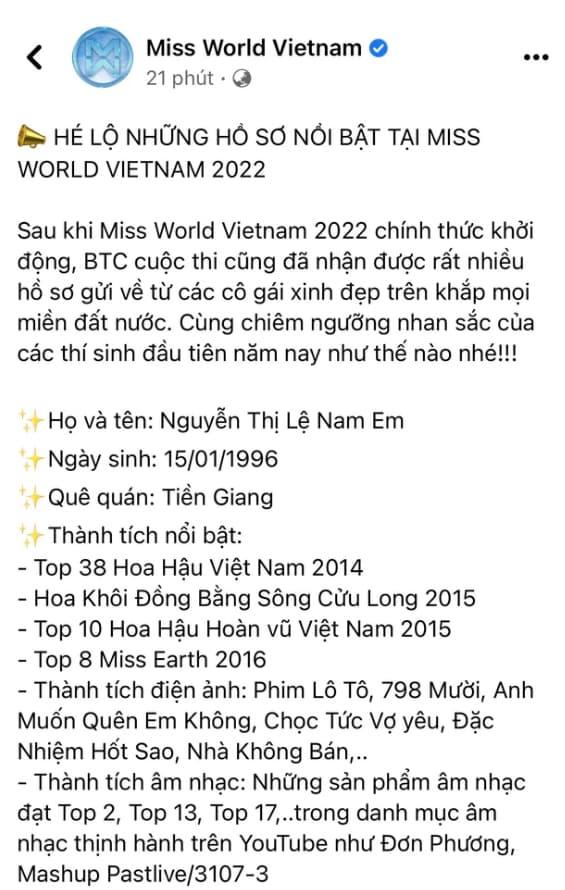 nam em, Miss Universe, Miss World Việt Nam, sao việt