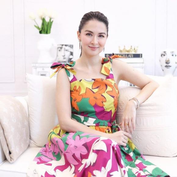 marian rivera, mỹ nhân đẹp nhất philippines, họa tiết hoa 