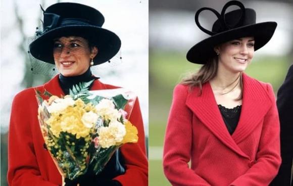 thời trang, công nương Diana, công nương Kate, thời trang hoàng gia, thời trang tương đồng của Kate và Diana,thời trang công nương Diana