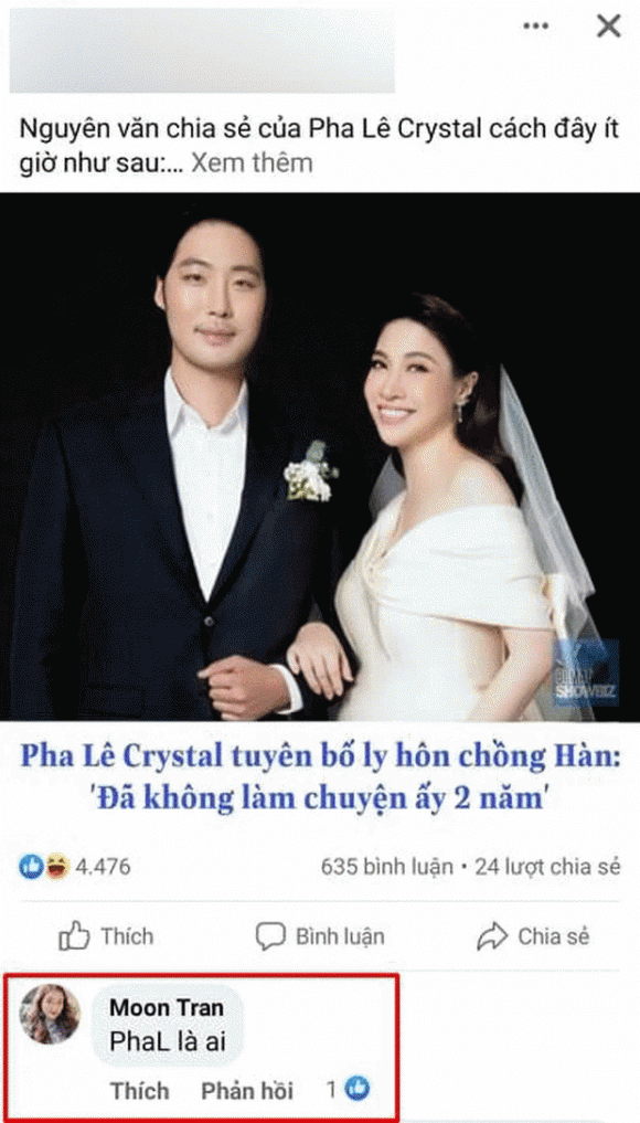 pha lê, bà xã tự long, sao việt 