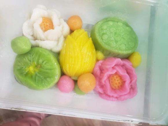 bánh trôi hoa sen, chè trôi nước hoa sen, cách làm bánh trôi hoa sen, món ngon 