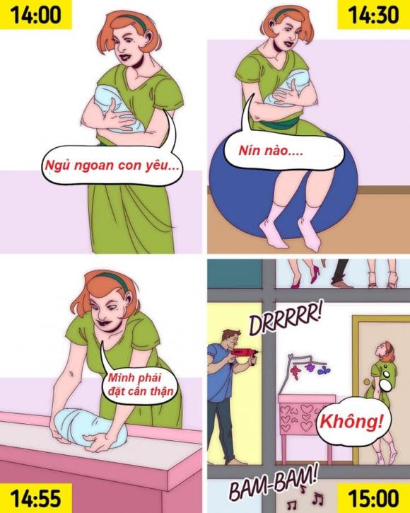 chùm ảnh, chăm sóc con nhỏ, cuộc sống, cuộc sống thay đổi sau khi sinh con,