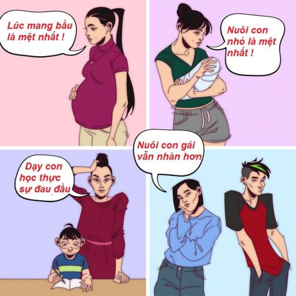 chùm ảnh, chăm sóc con nhỏ, cuộc sống, cuộc sống thay đổi sau khi sinh con,