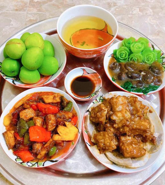 mâm cơm, mâm cơm nhà giàu, món ngon 