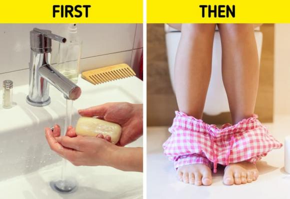sai lầm trong nhà vệ sinh, sai lầm khi vệ sinh, kiến thức 