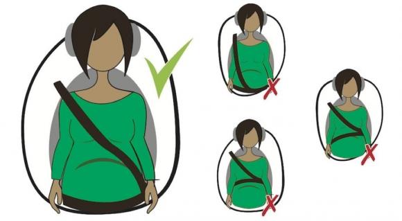 thắt dây an toàn, thắt dây an toàn khi lái xe, Phụ nữ mang thai thắt dây an toàn khi lái xe,thắt dây an toàn khi mang thai