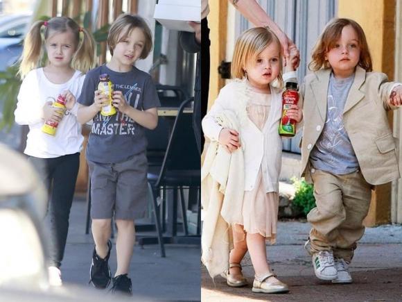 Knox và Vivienne,con của Angelina Jolie, sao hollywood 