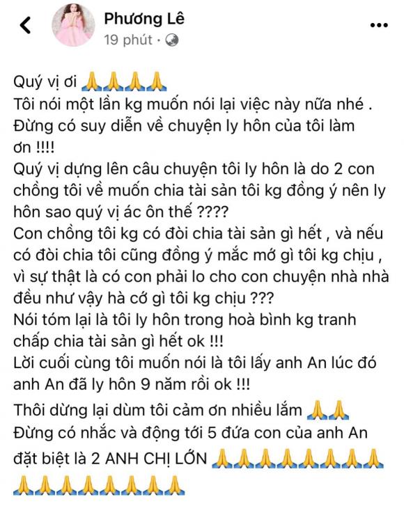 hoa hậu phương lê, sao việt, phương lê ly hôn