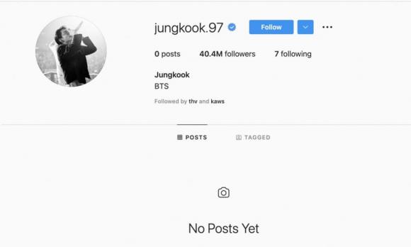 Jungkook, BTS, Instagram của ca sĩ Jungkook