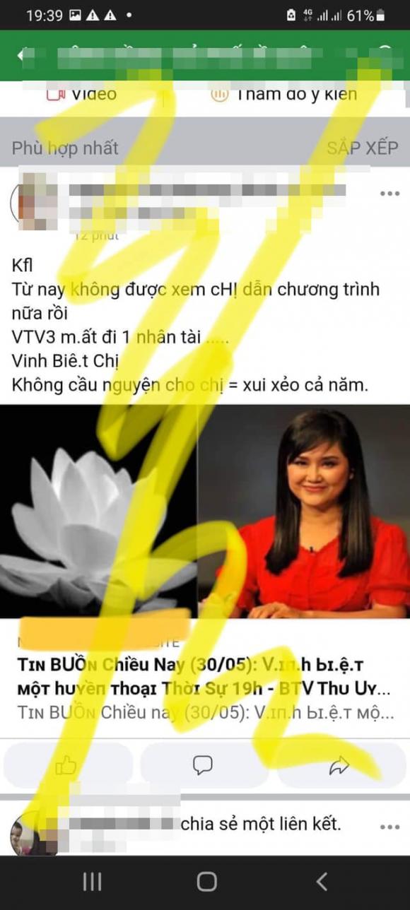 MC Thu Uyên, Như chưa hề có cuộc chia ly, MC Thu Uyên bị đồn qua đời, sao việt 