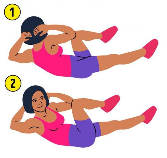 bài tập giảm mỡ, bài tập giảm mỡ bụng, cách giúp eo săn chắc 