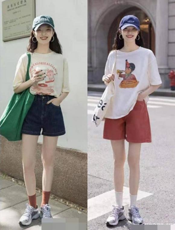 quần đùi, áo phông, thời trang mùa hè