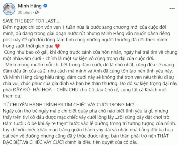 minh hằng, chồng sắp cưới, sao việt