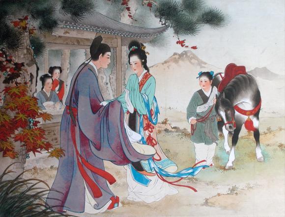 phụ nữ thời xưa, phụ nữ Trung quốc, mang theo gối khi đi ngoại tình