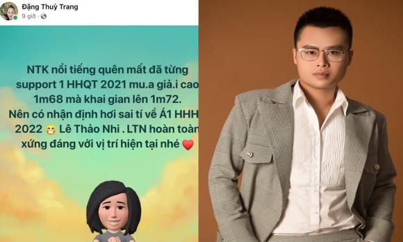 Chị gái HH Đại dương Đặng Thu Thảo cùng cư dân mạng mỉa mai NTK Nguyễn Minh Tuấn vì đã coi thường á hậu Thảo Nhi