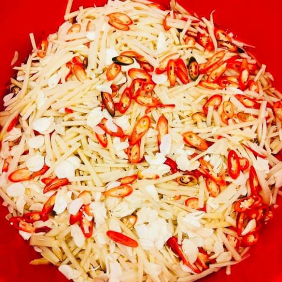 muối măng, măng muối chua, món ngon 