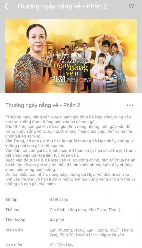 Thương ngày nắng về,đình tú,huyền lizzie,phim việt