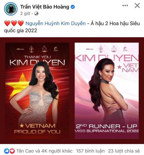 Miss Supranational 2022, á hậu Kim Duyên, sao Việt