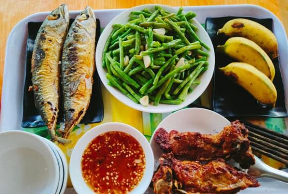 mâm cơm, mâm cơm có cá, mâm cơm nhà 