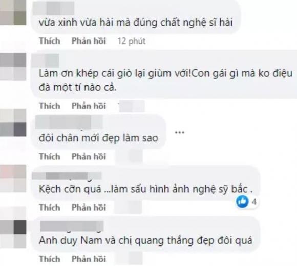 Quang Thắng, Quang Thắng giả gái, sao việt 