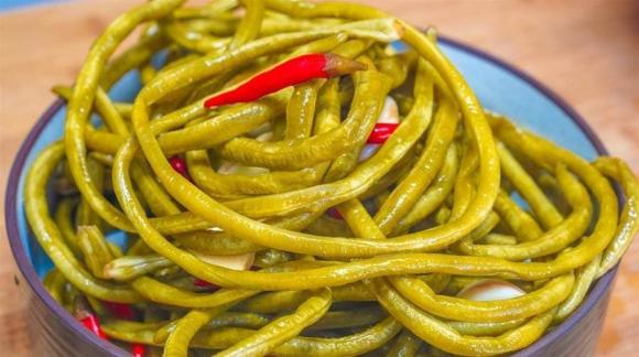 muối chua, đậu muối chua, đỗ muối chua, đậu que, đậu đũa