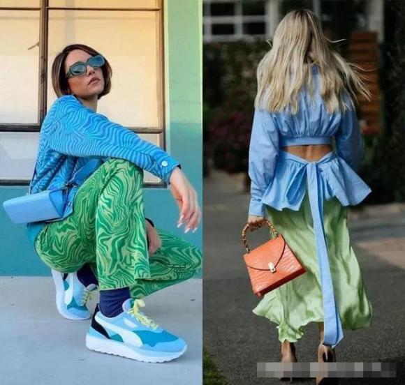 màu xanh lá cây, thời trang, phối đồ màu xanh