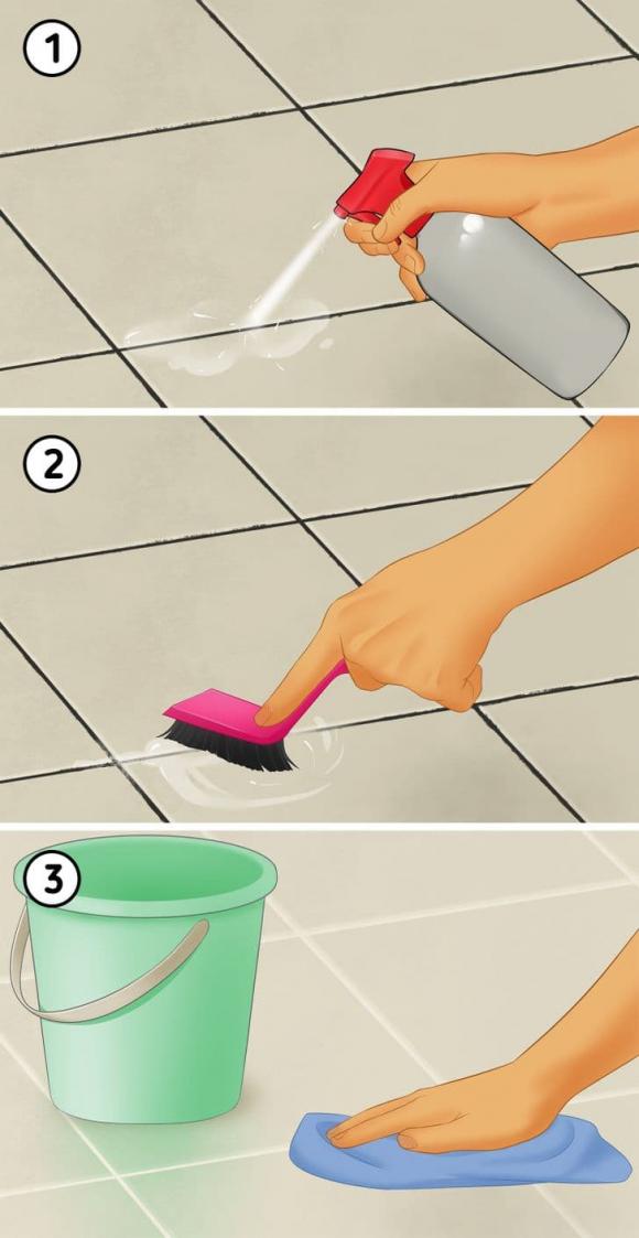 vệ sinh đường chỉ gạch, vệ sinh nhà tắm, cọ rửa nhà tắm 