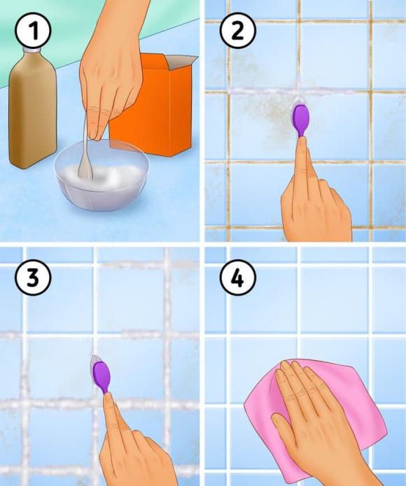 vệ sinh đường chỉ gạch, vệ sinh nhà tắm, cọ rửa nhà tắm 