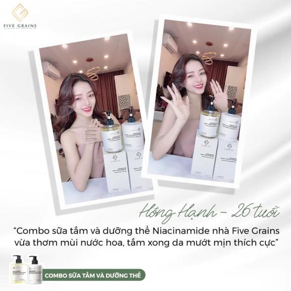 Chăm sóc da, dưỡng trắng toàn thân, sữa tắm - sữa dưỡng thể Niacinamide, Five Grains