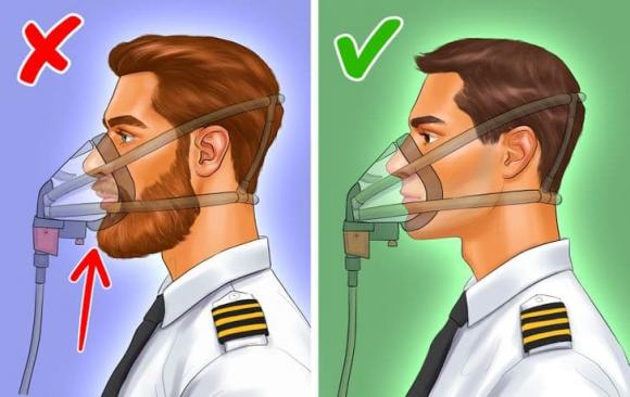 máy bay, phi công, phi công không được để râu, phi công phải cạo râu, lý do phi công không để râu